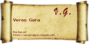 Veres Gara névjegykártya